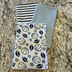 Boys receiving blankets